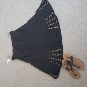 Black ultra suede skirt
